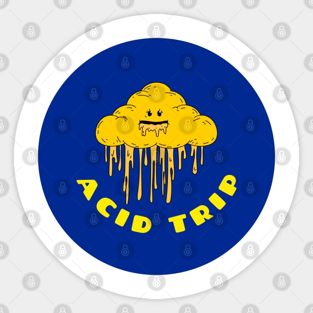 Acid Trip Sticker by LazarDesign